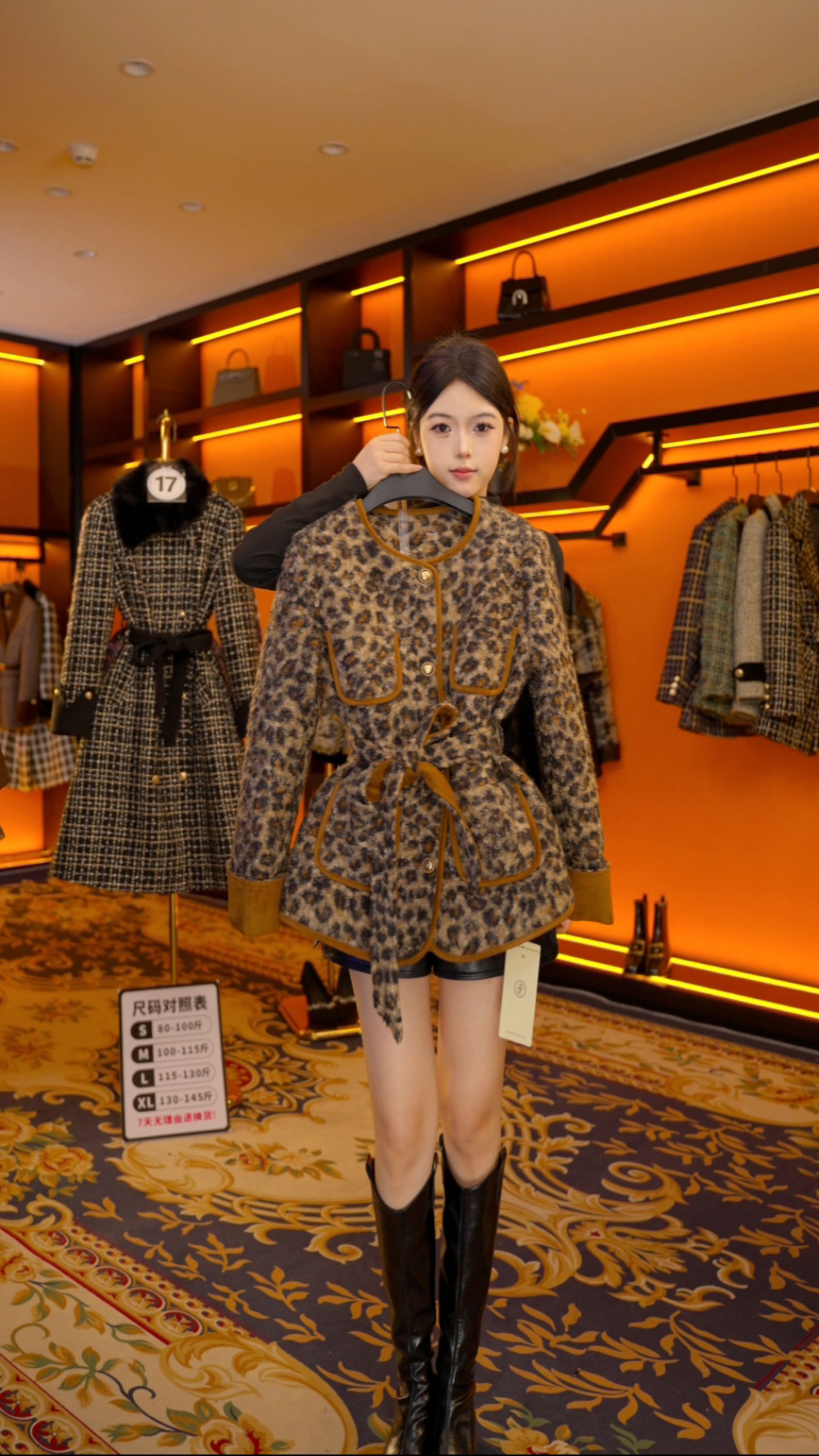 【GG】设计师气质冬季时尚女士收腰羽绒服中长款 Y876