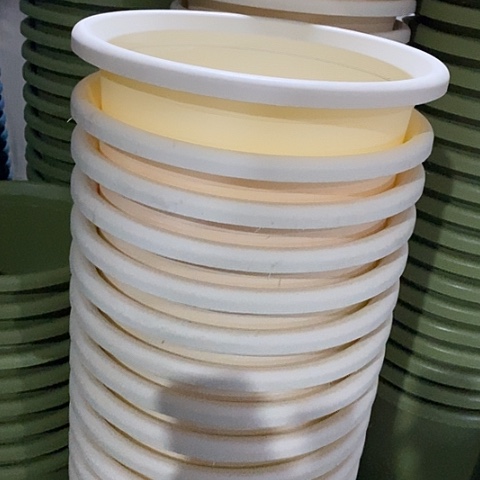 树脂四季6号米黄无托5个