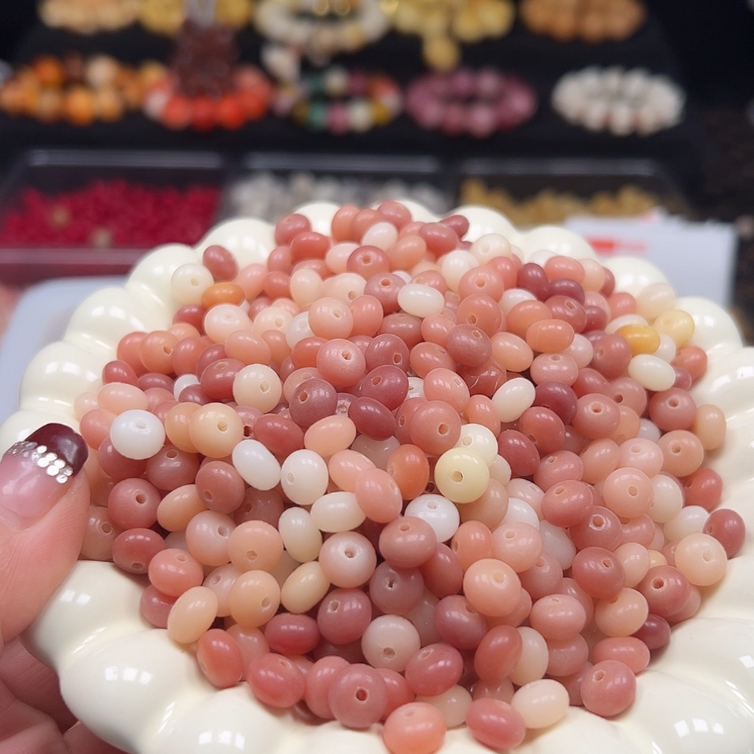 菩提根/象牙果手串卡9干枯玫瑰算盘150颗