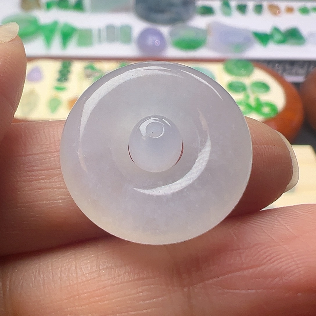 翡翠未镶嵌颈饰翡翠冰紫底甜甜圈卡21.3