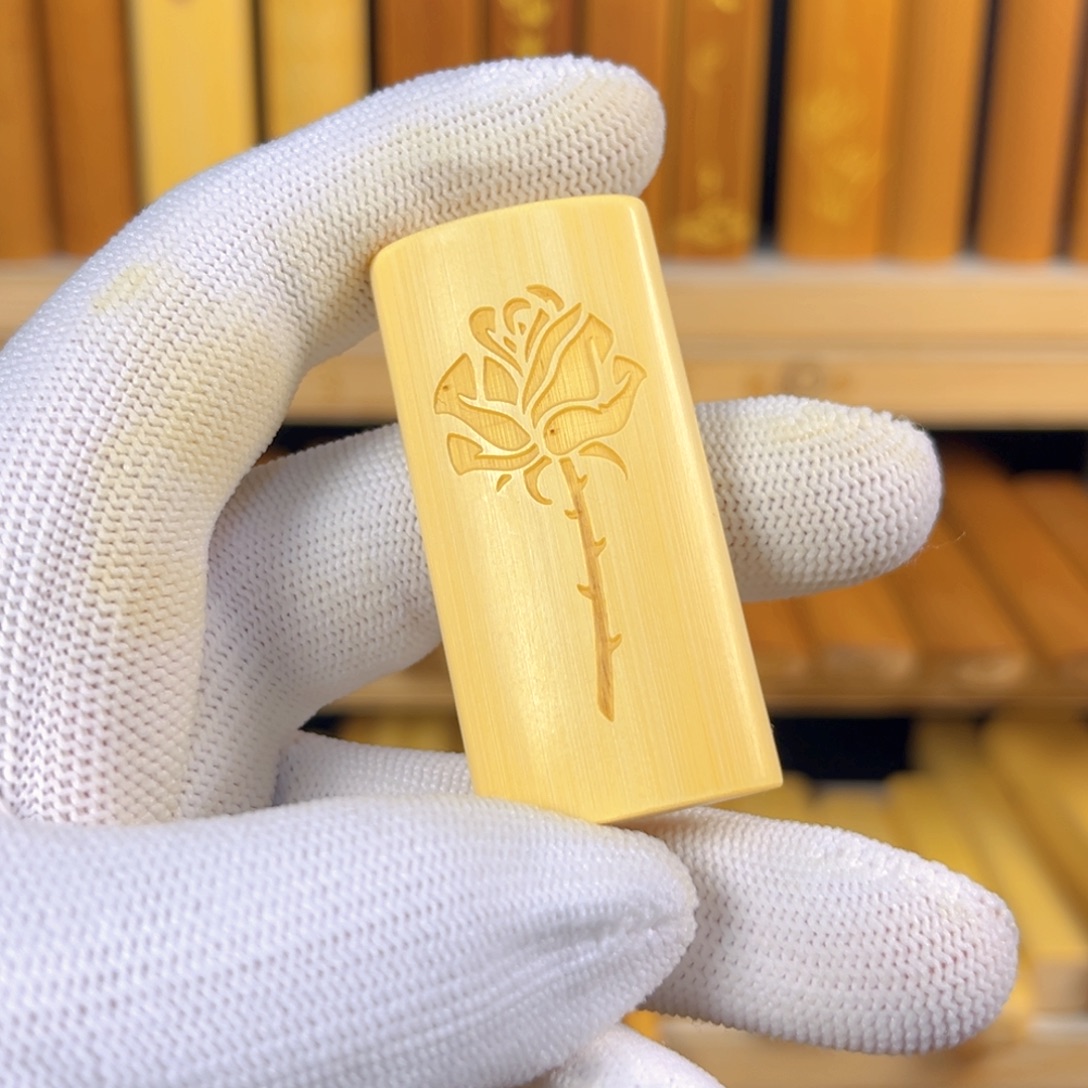 竹玫瑰花一物一拍实心竹