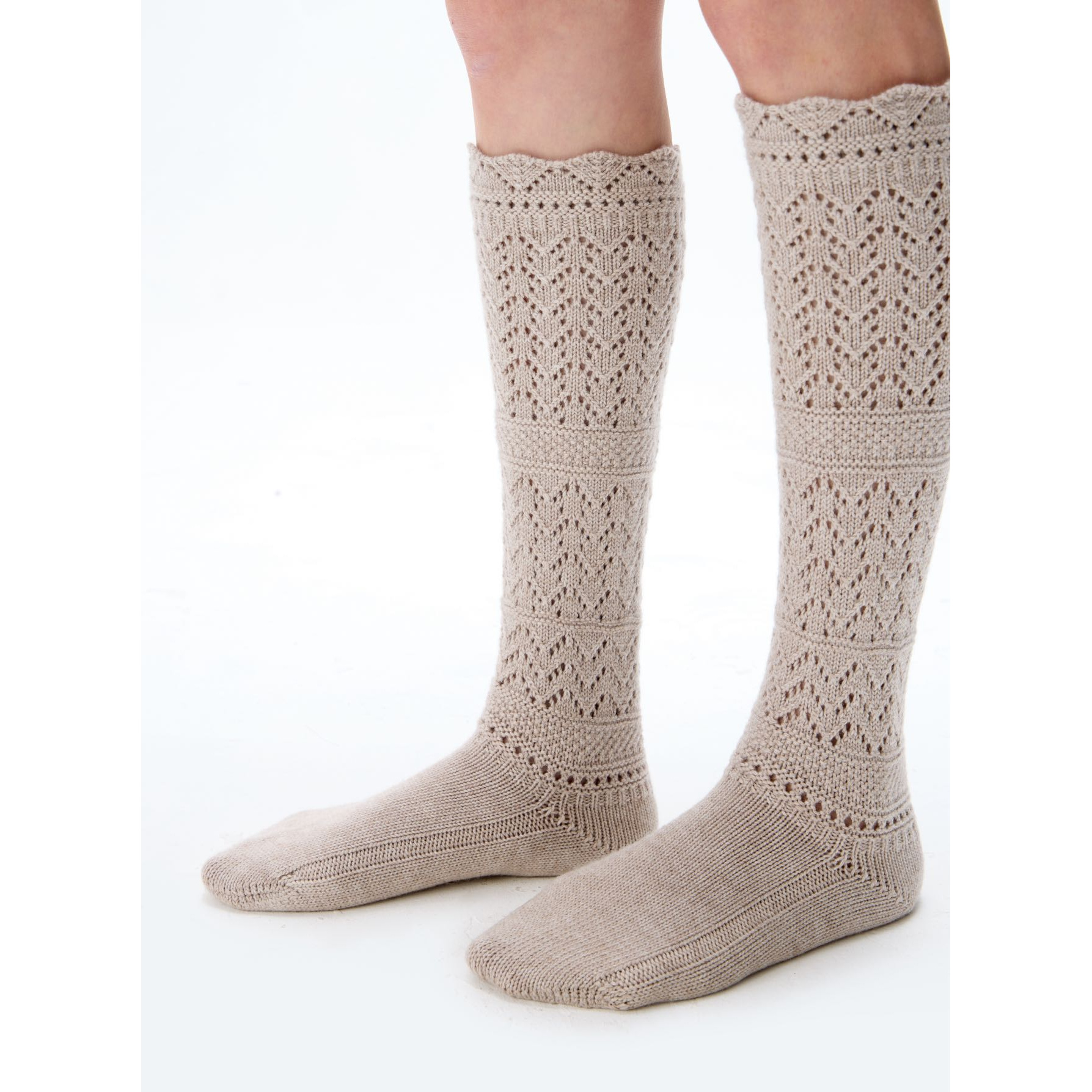 【LI·LI】『山羊绒绵羊毛』镂空袜套小腿袜推推袜抗起球保暖