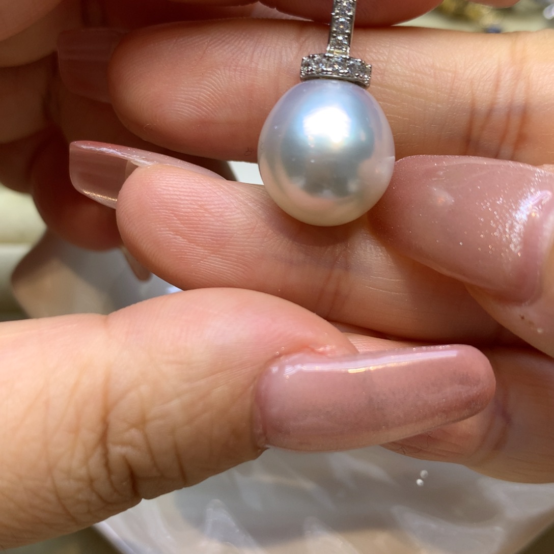 颈饰银S925镶嵌海水珍珠