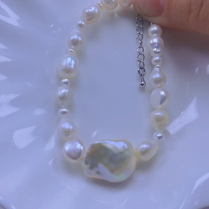 淡水珍珠手绳合金