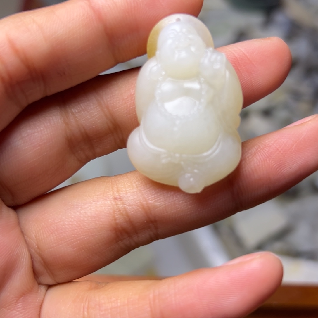 杰***@和田玉未镶嵌项链