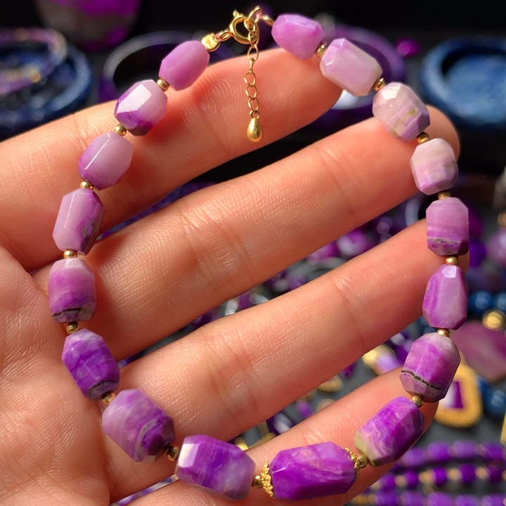 苏纪石（舒俱来）手链18K金镶嵌