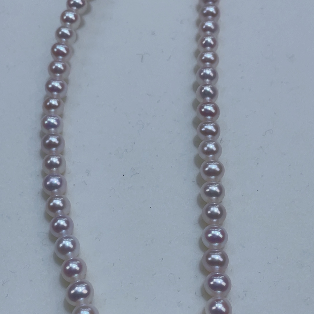 淡水珍珠颈饰银S925镶嵌6m左右新品极光干净