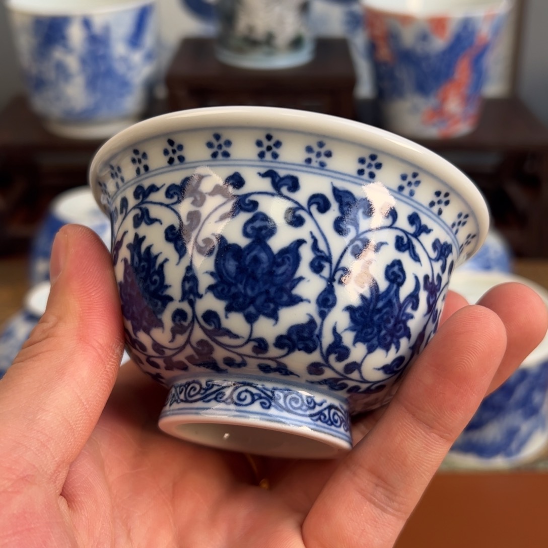 瓷片景德镇茶器手工手绘