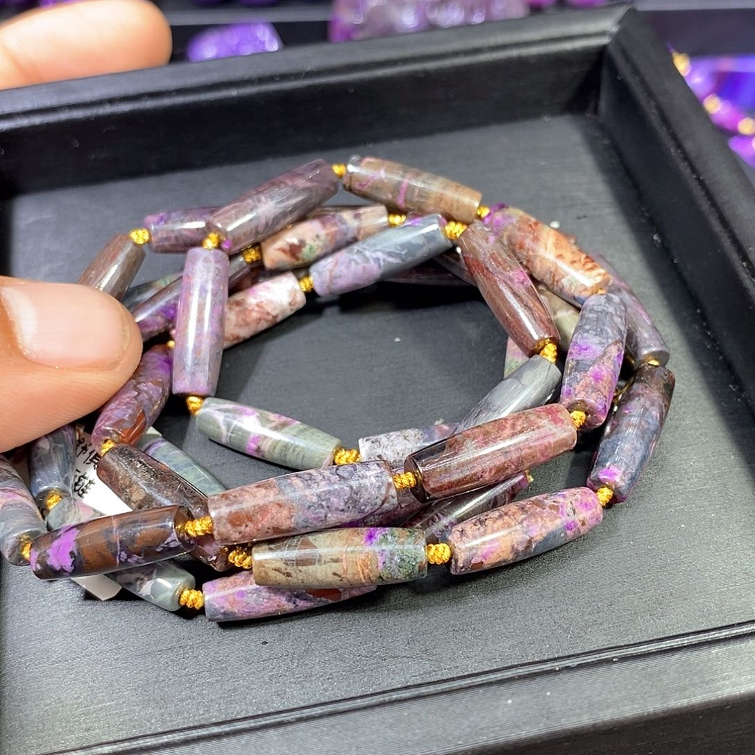 春****苏纪石（舒俱来）未镶嵌南非老矿舒俱来天珠腰链定制不退不换