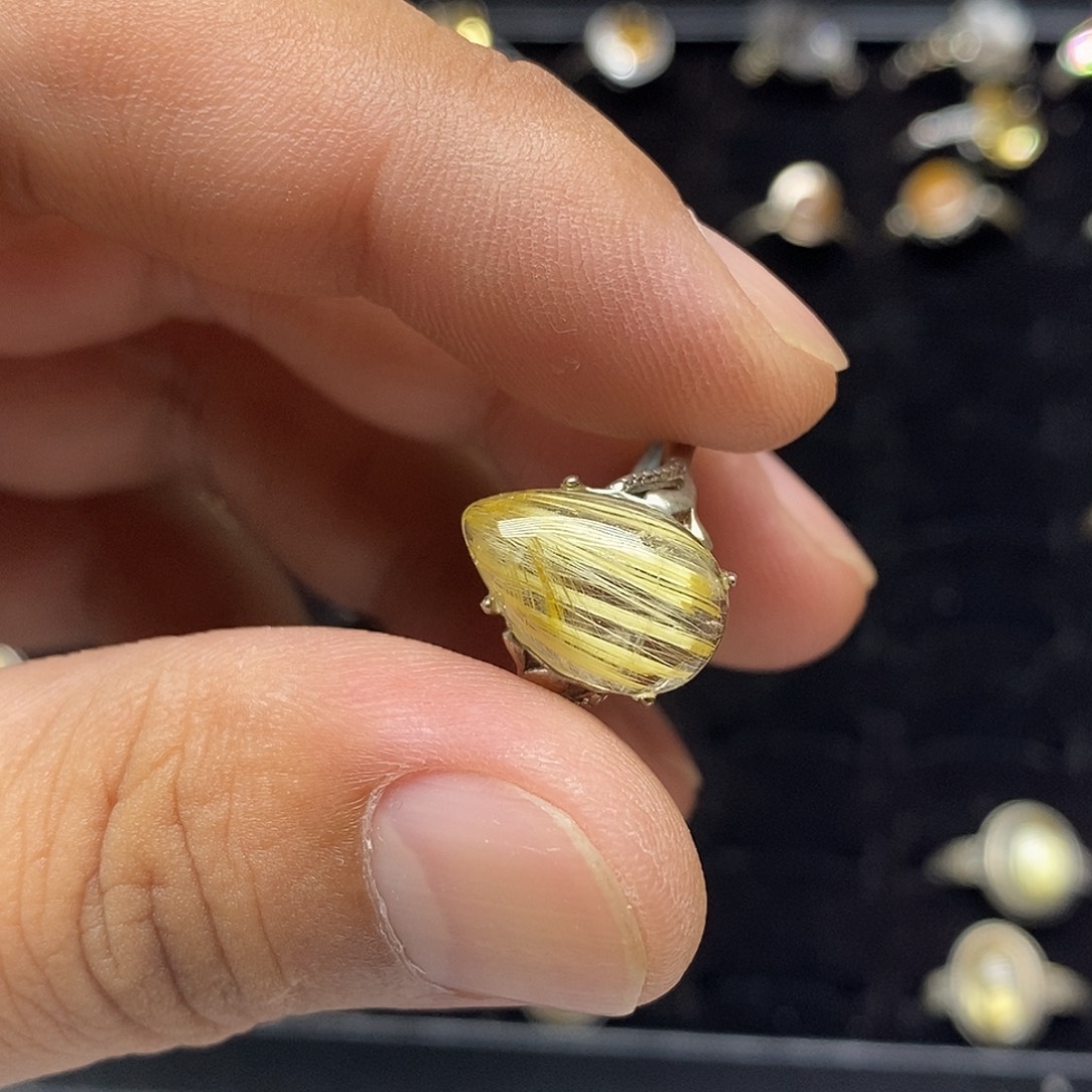 银S925镶嵌珠宝半成品水晶