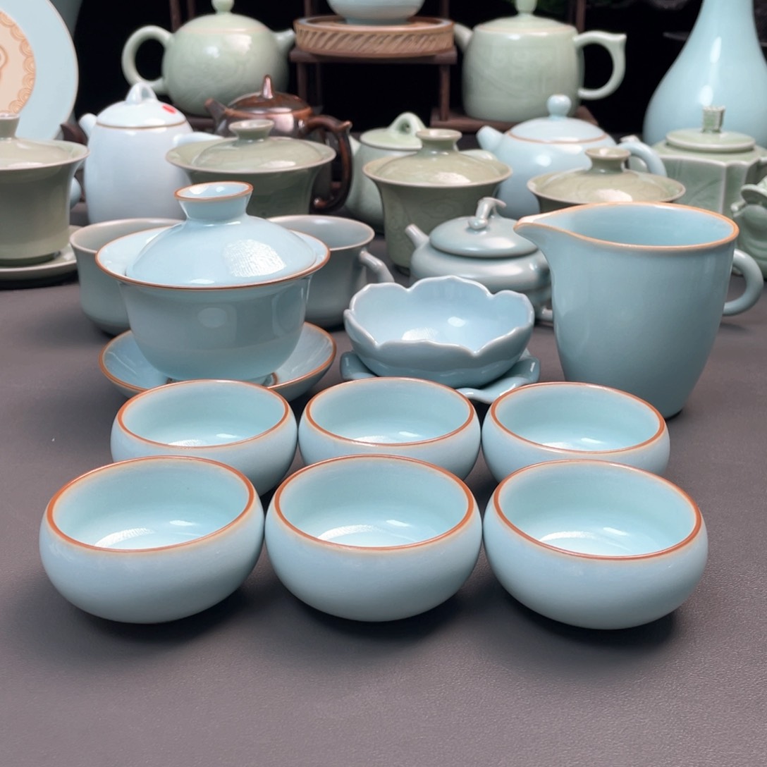杯天青圆满套装十件套手工制作