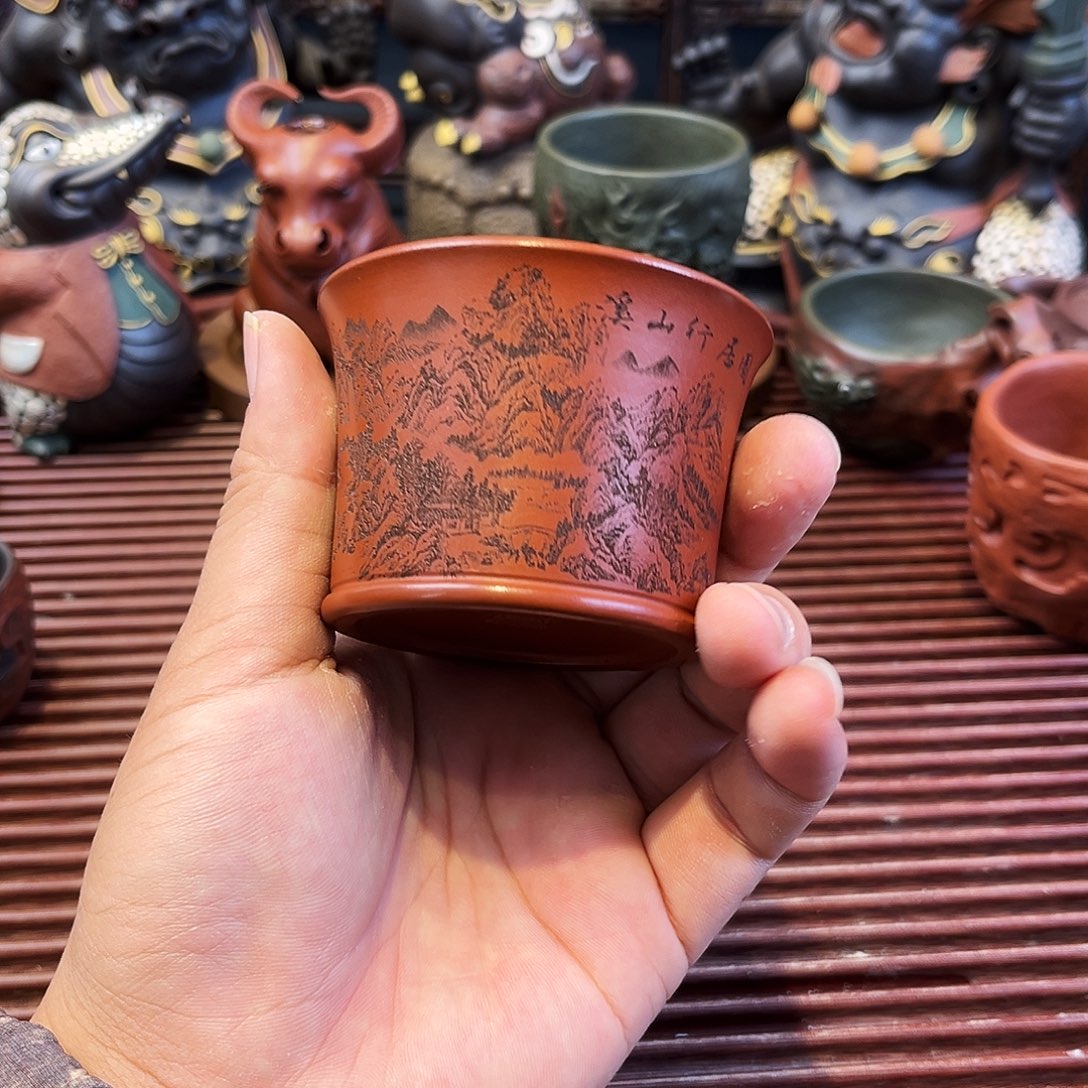 茶杯紫砂高端紫砂雕塑微瑕