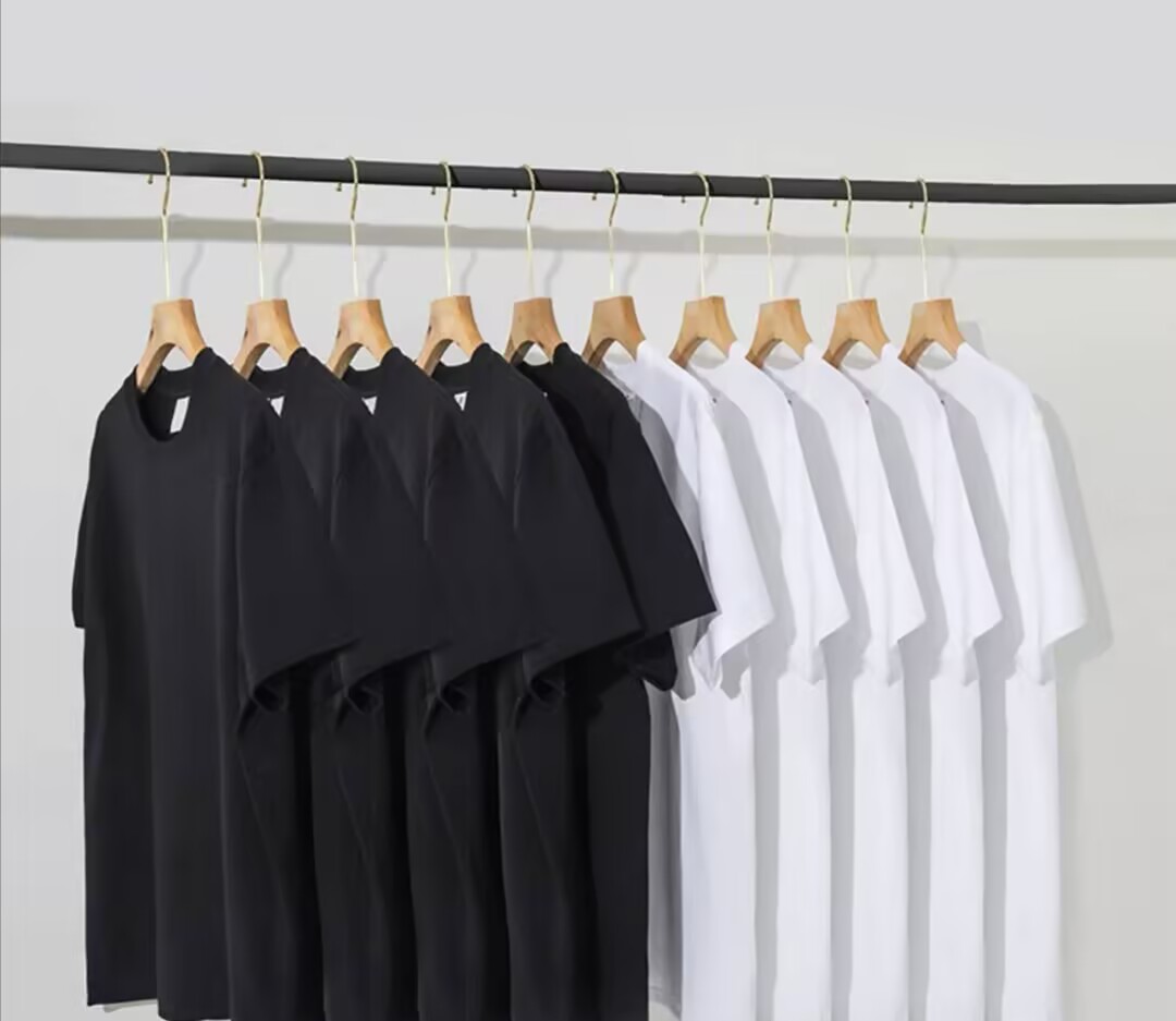 【买一送一】重磅纯棉短袖休闲百搭纯色半袖潮流透气男女同款t恤