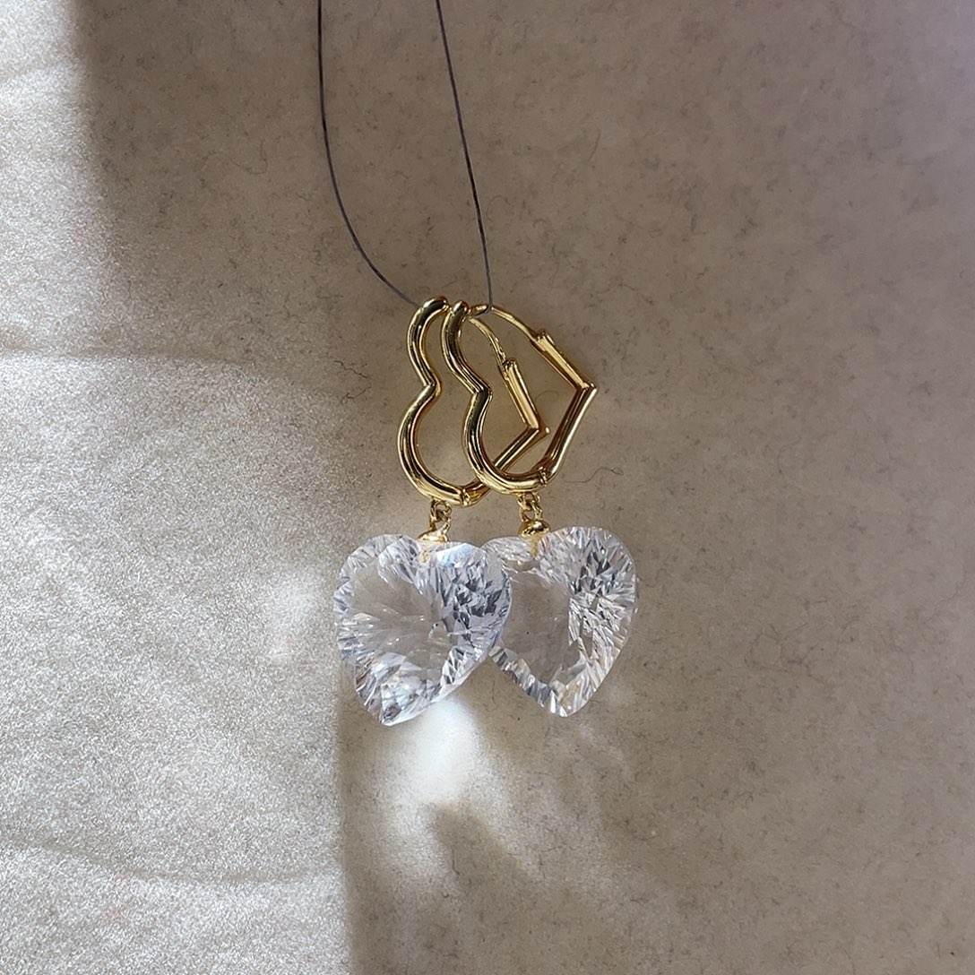 银S925镶嵌耳饰水晶大气款