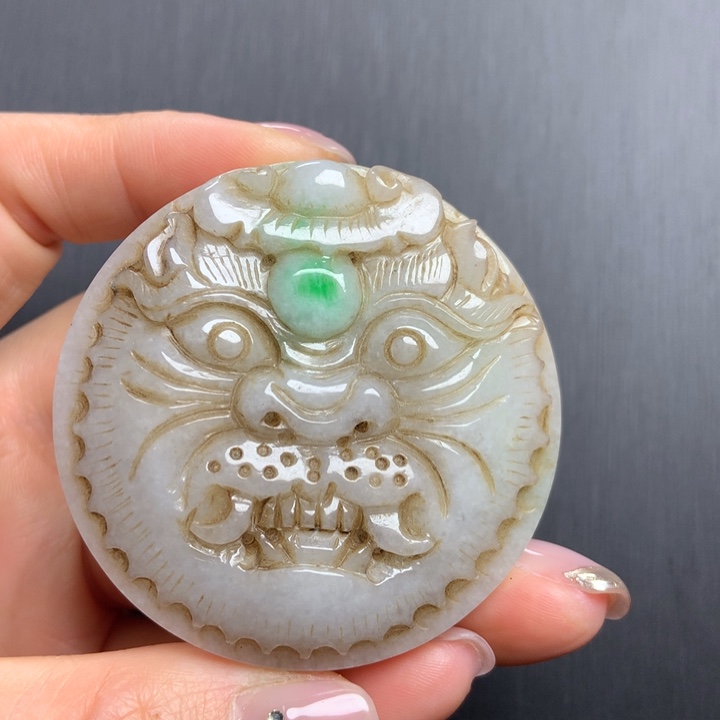 翡翠挂件未镶嵌天然A货翡翠带扣