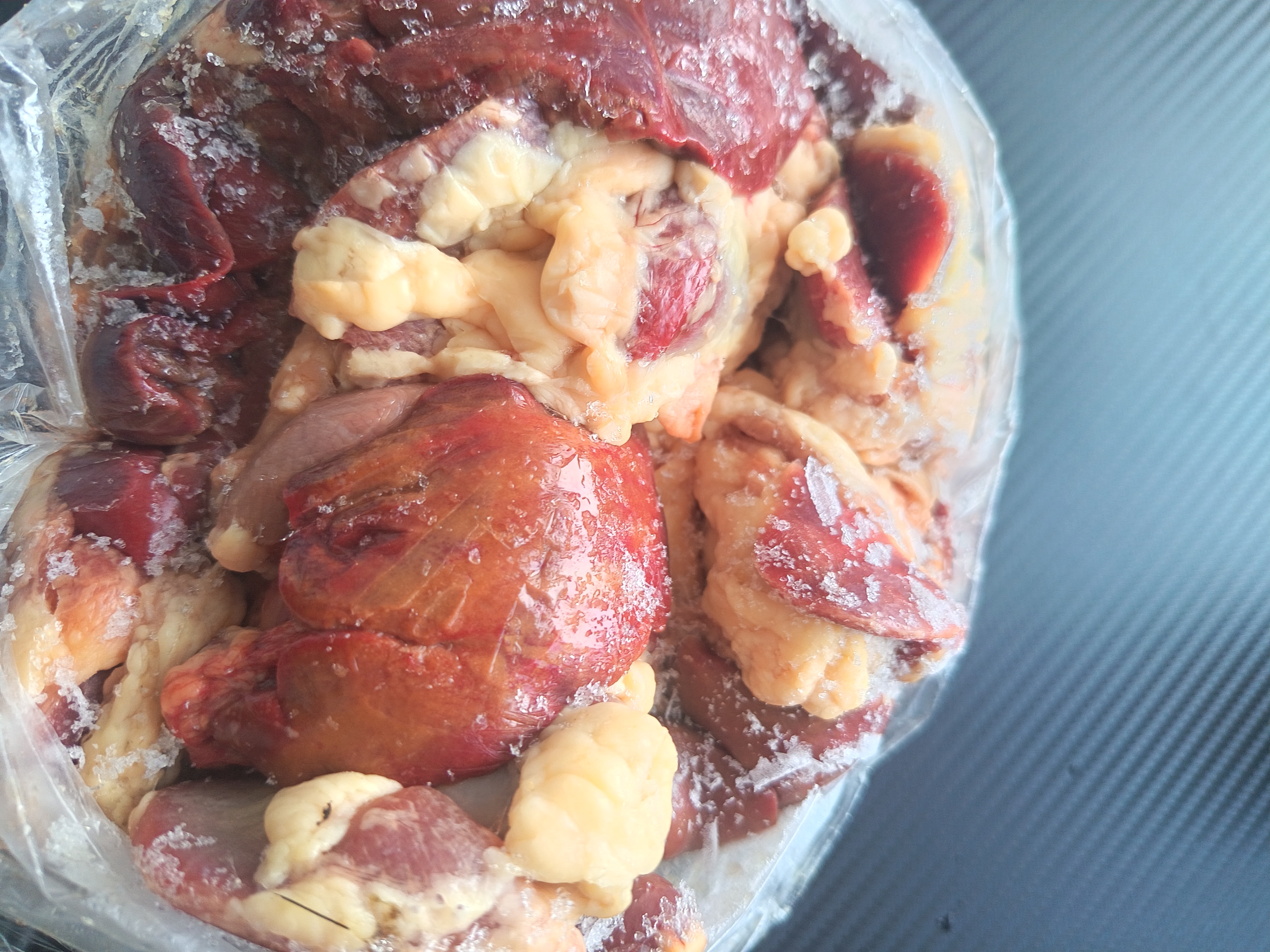 纯东北农村散养小鸡心肝