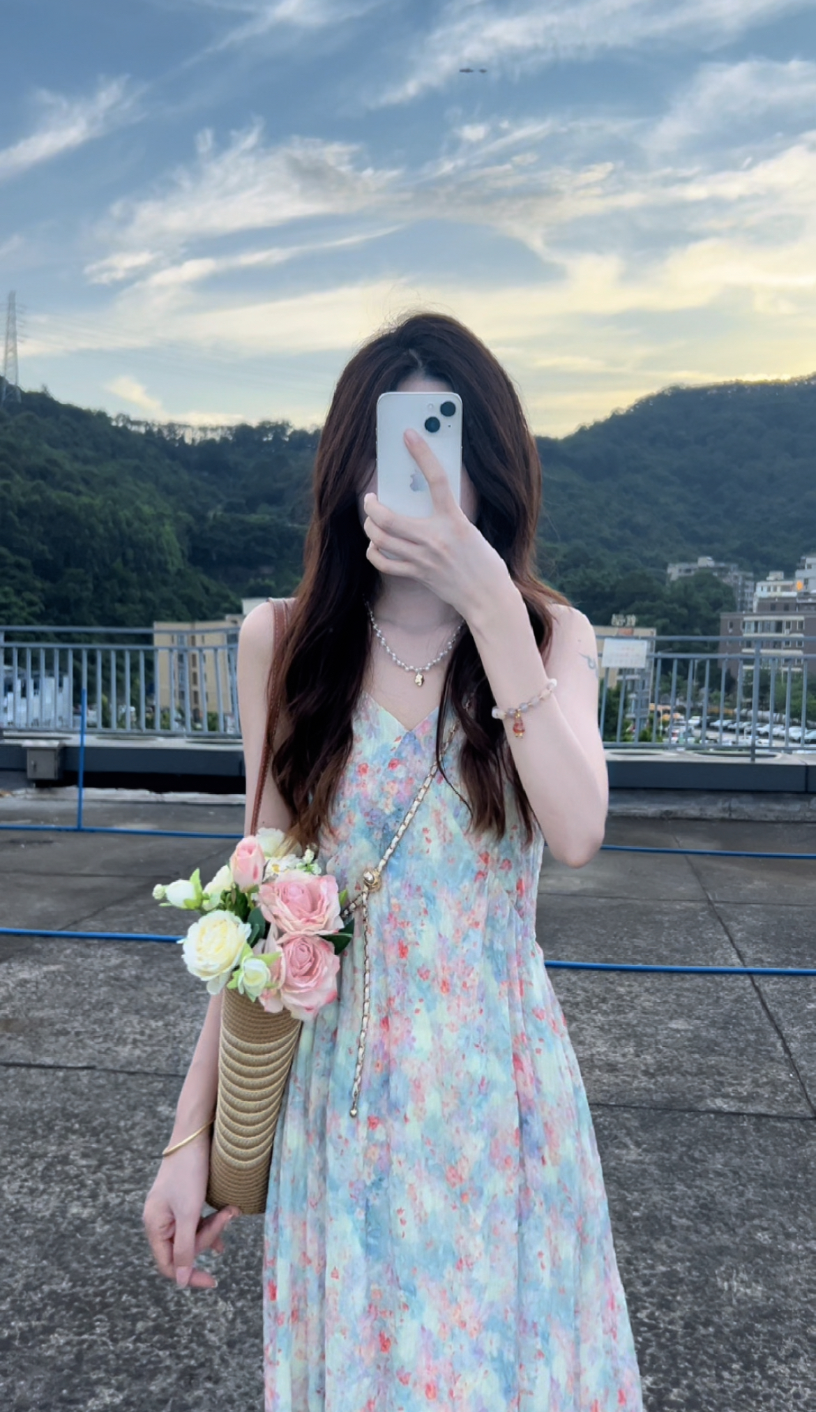 【有口袋】夏日海边度假氛围感吊带连衣长裙女独特显瘦气质碎花1521