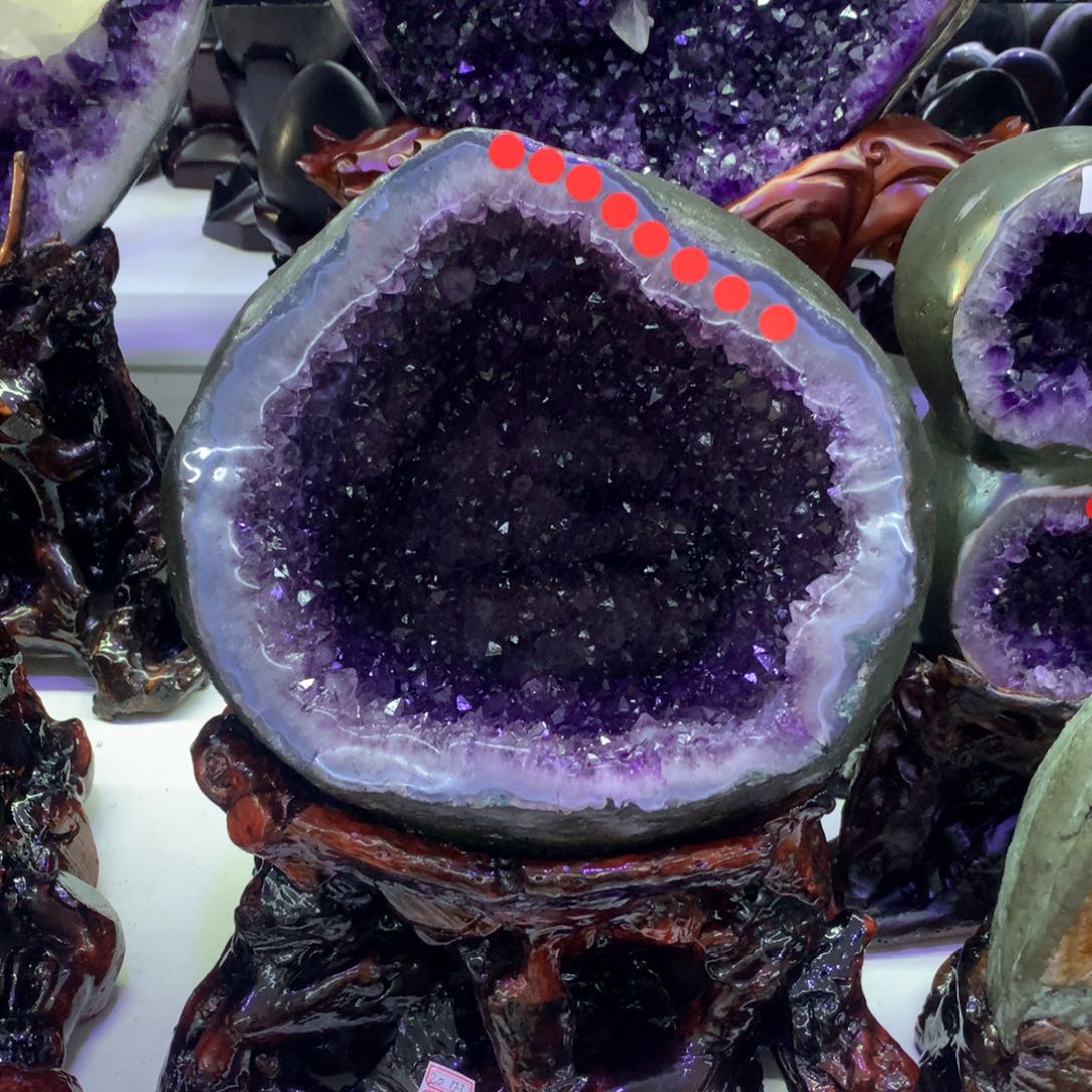 紫晶水晶未镶嵌钱袋子