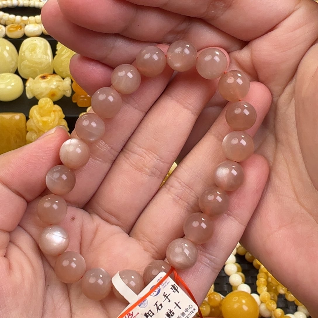 琥珀手链未镶嵌太阳石