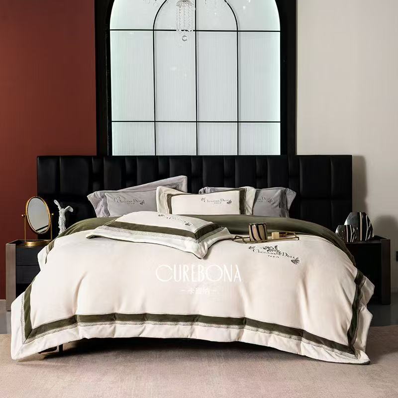 兰熙--350克 高克重 全消光轻奢款牛奶绒四件套