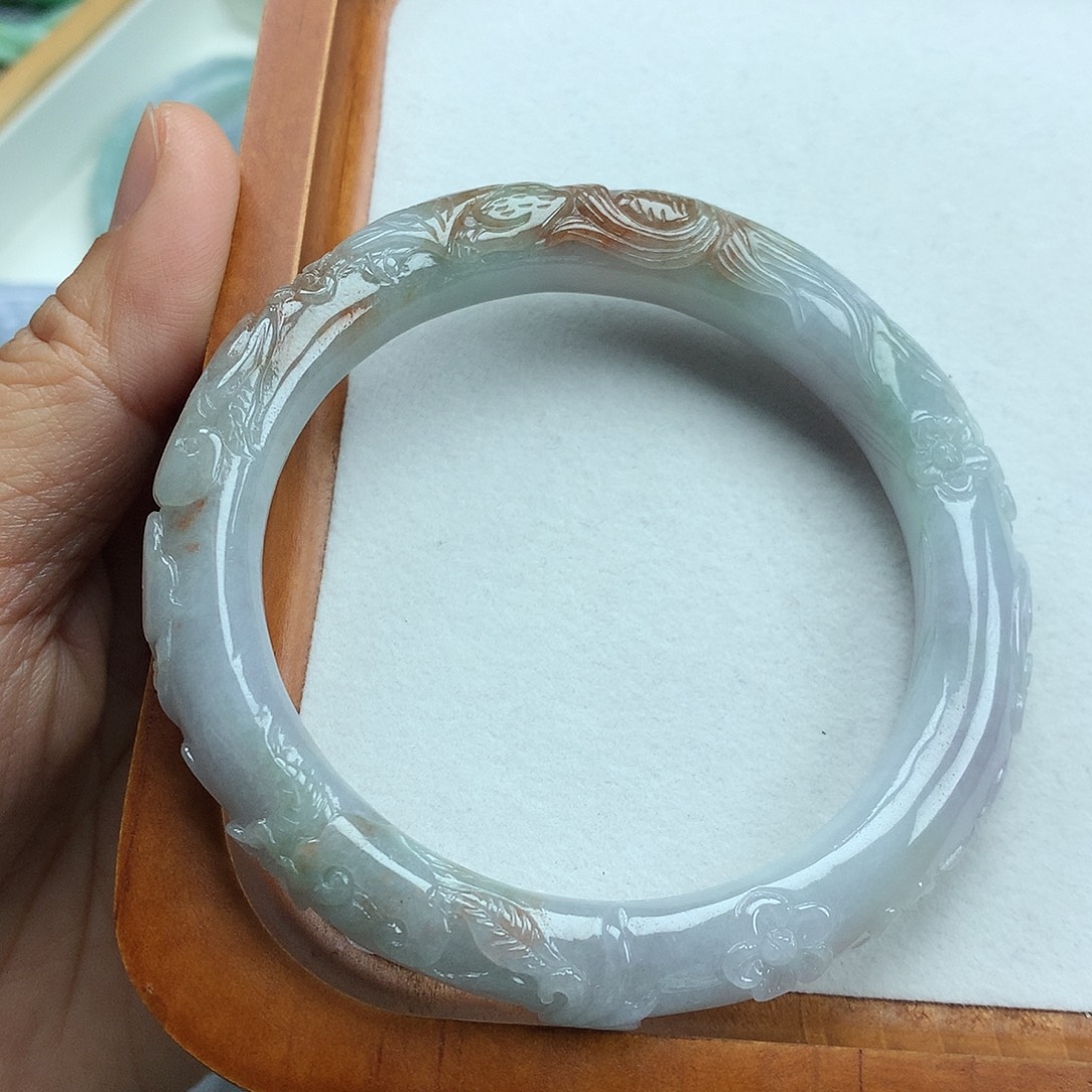 翡翠未镶嵌手镯天然翡翠59.9