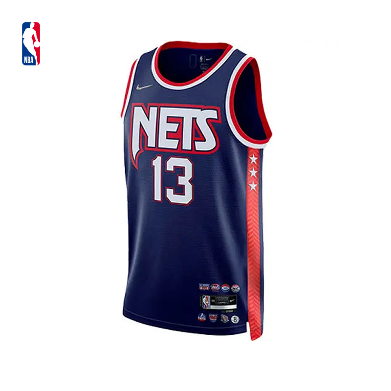 【75周年纪念款】Nike耐克官方NBA篮网詹姆斯哈登男子速干nba球衣