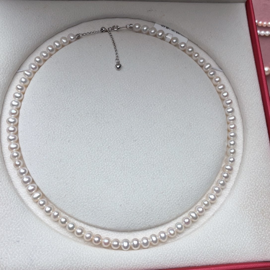 淡水珍珠颈饰银S925镶嵌5.5-6mm