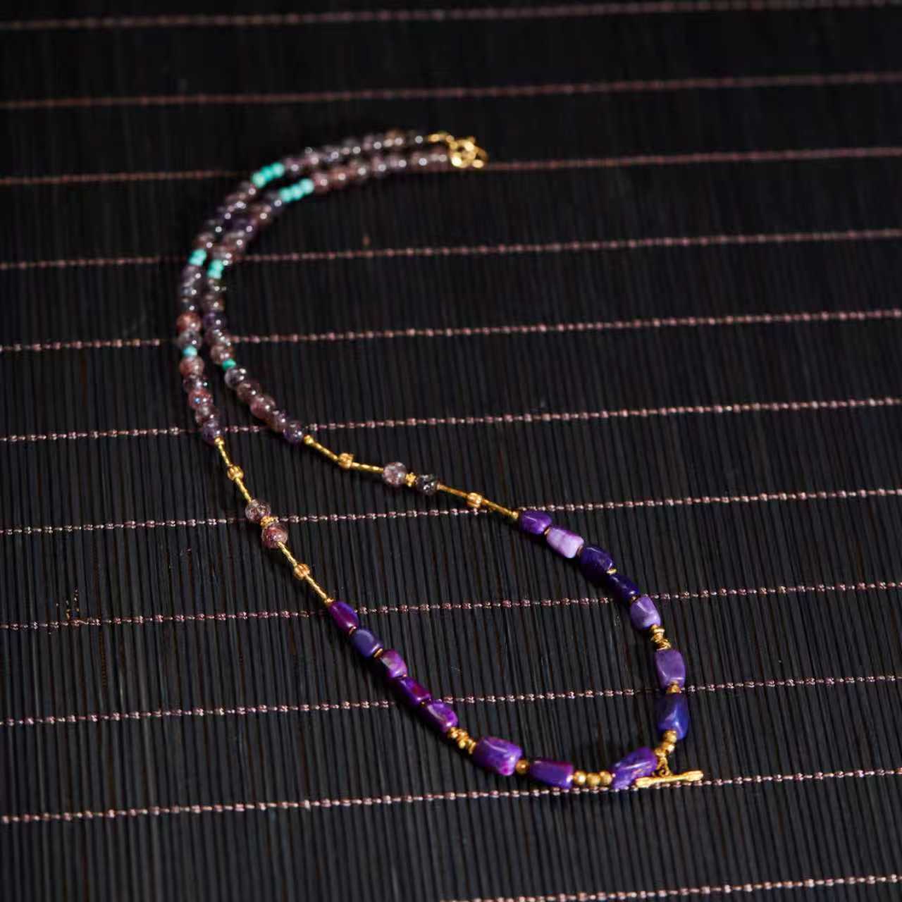 【云上雅岚】墨染丨C19592-18k舒俱来项链-4mm-多样性发一件