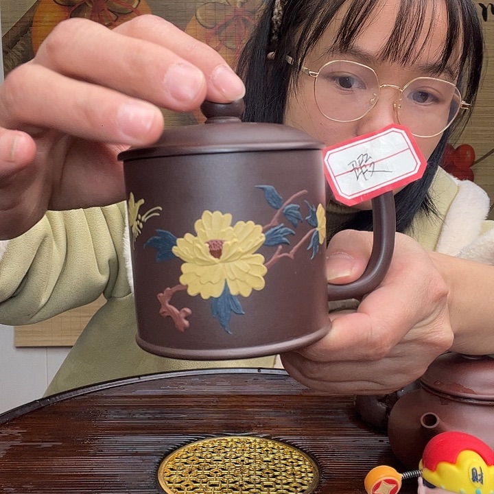 紫砂茶杯原矿紫砂杯