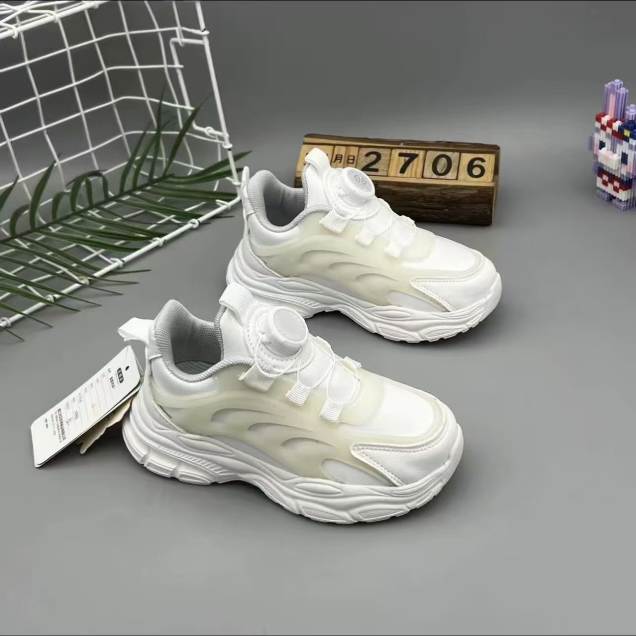 夏季双网六一小白鞋27-37中大童防滑运动鞋8801