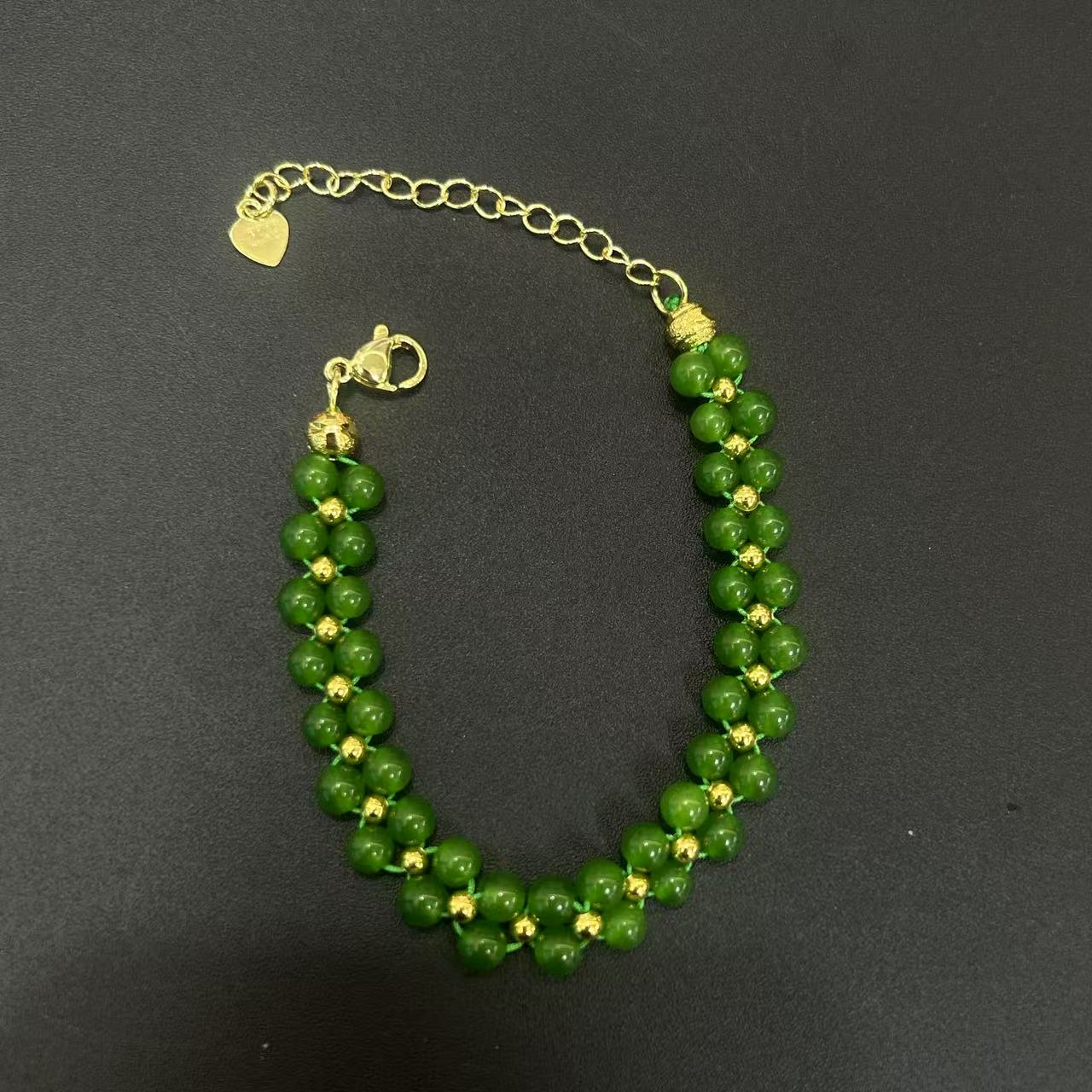 和田玉碧玉双排手链4m+（多样性发一件）