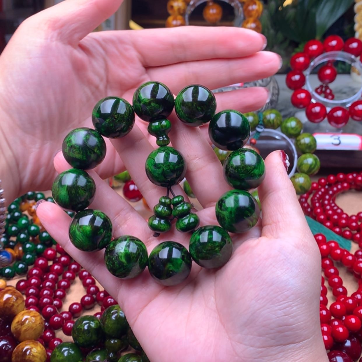 【闪购商品】松木（琥珀木）手串/手链2.0水墨丹青