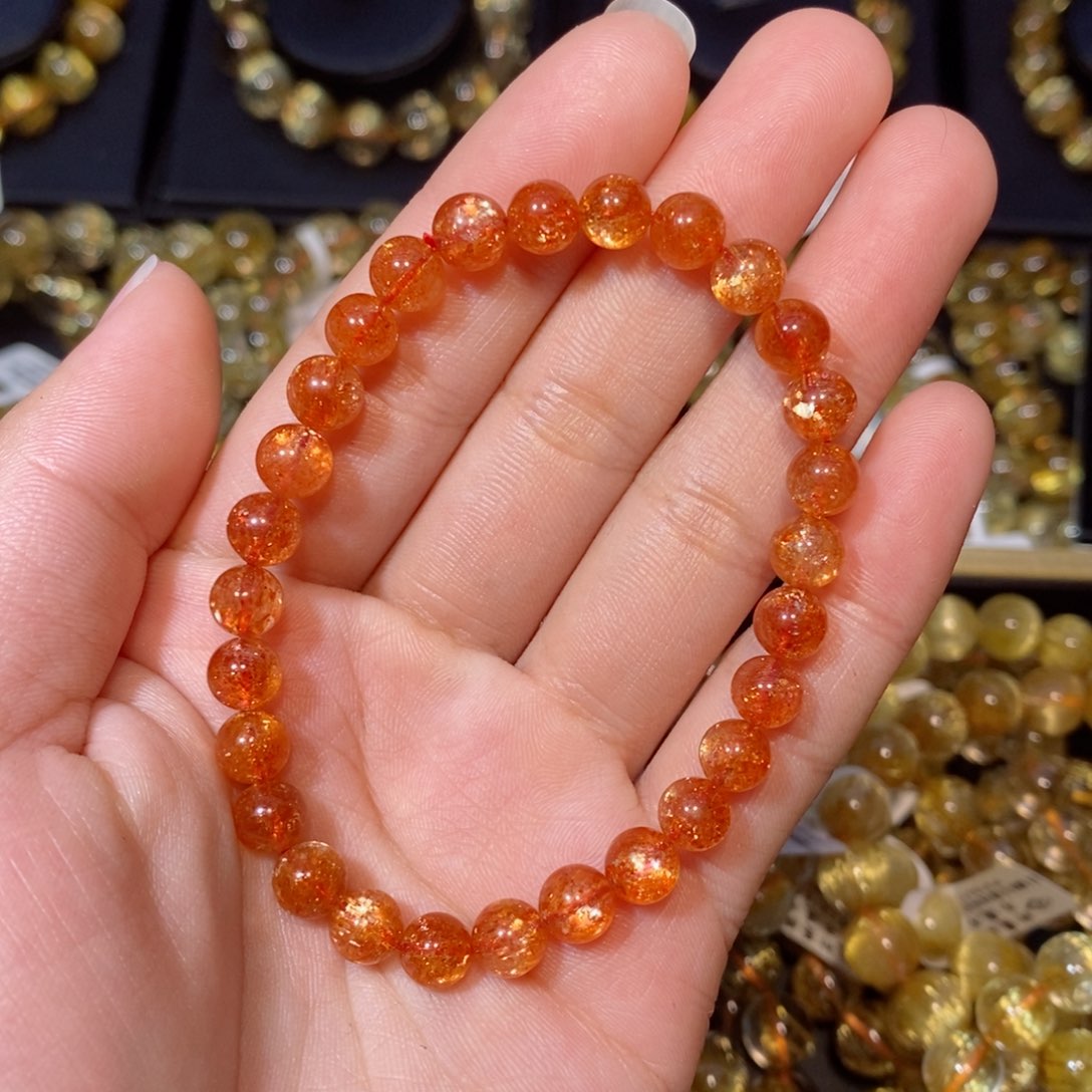 日光石手链未镶嵌手链6.8mm