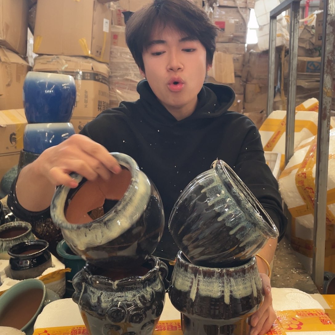 红陶宜兴紫砂花盆