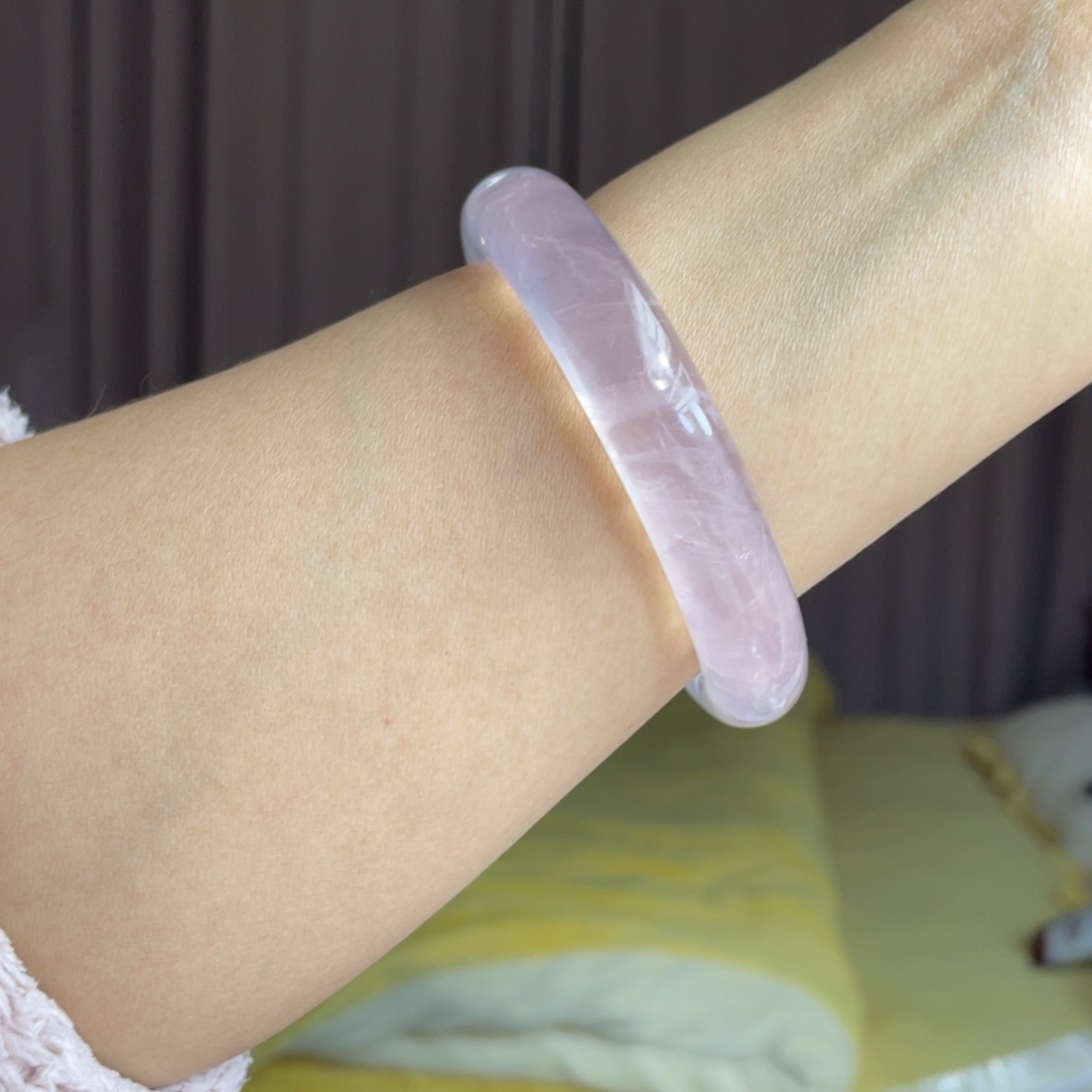 水晶手镯59.5圈口15号未镶嵌