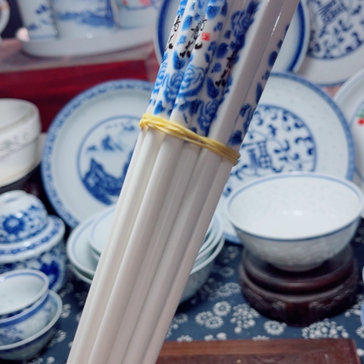 青花玲珑青花筷子