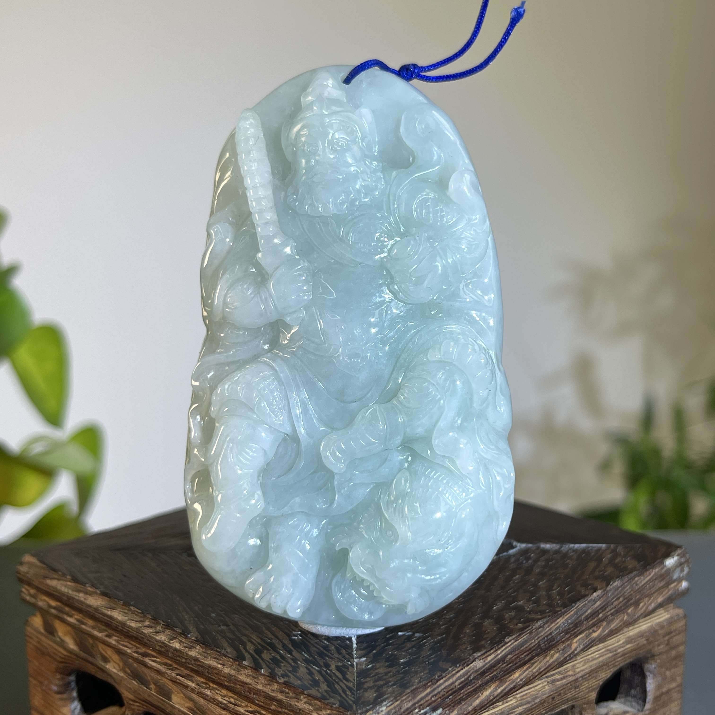 JCB14-54 天然缅甸A货翡翠   赵公明