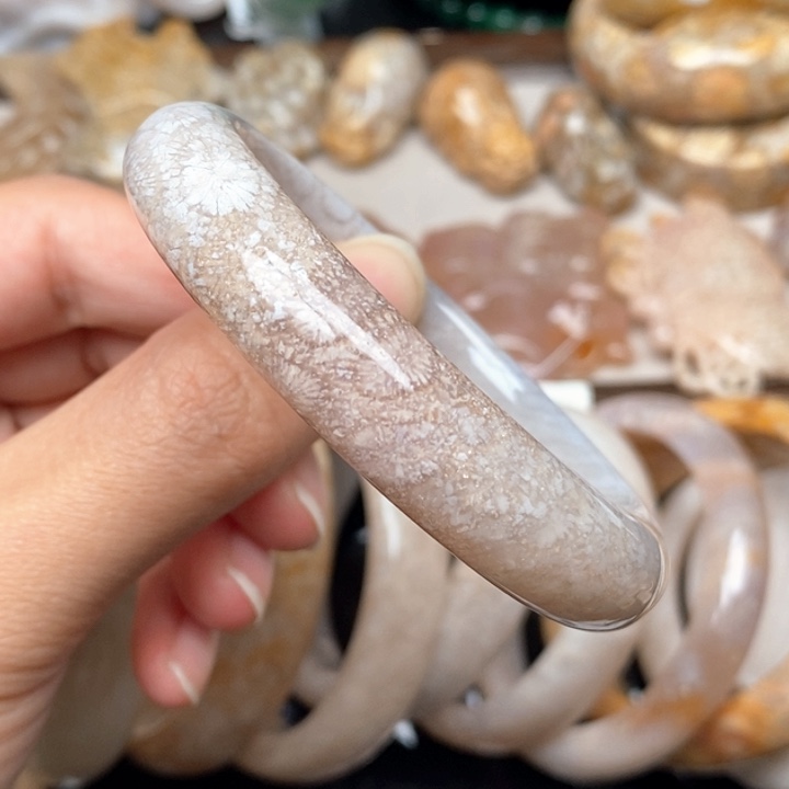 硅化珊瑚（珊瑚玉）手镯未镶嵌52.8半价