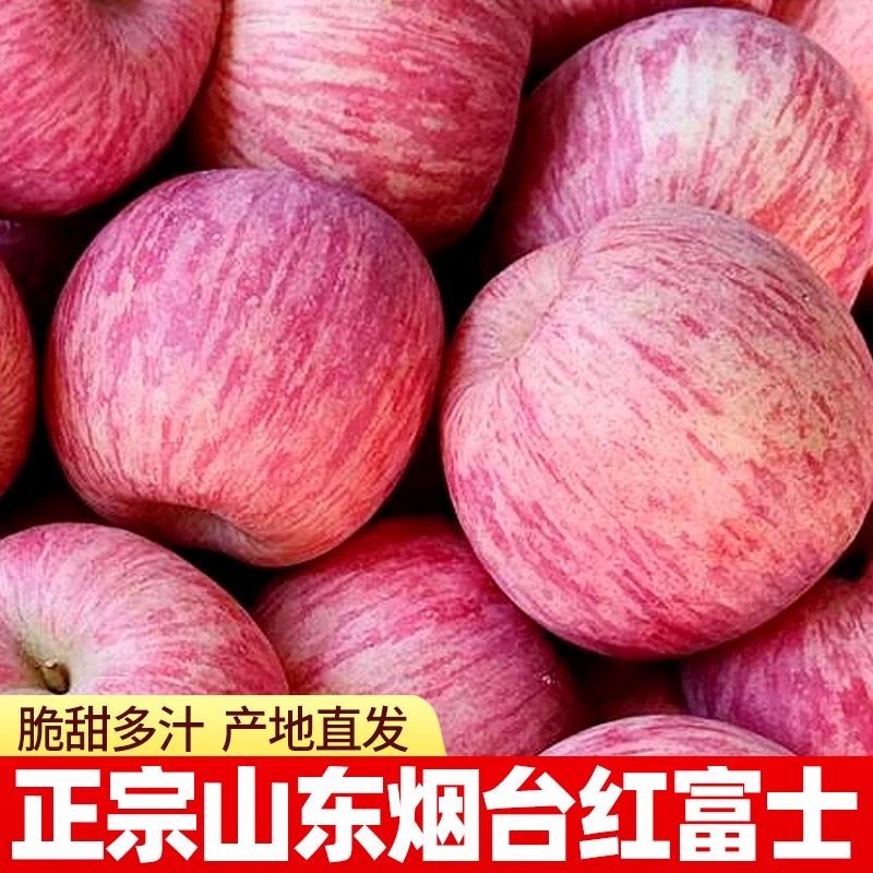 【邮政甄选】正宗烟台红富士邮政溯源栖霞苹果新鲜水果采摘直发多汁