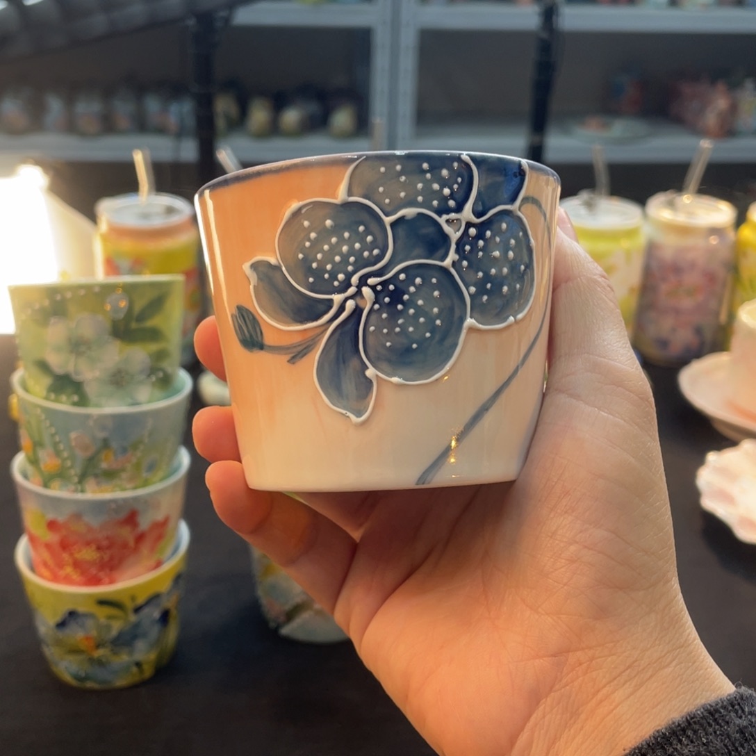 杯景德镇釉下五彩手绘