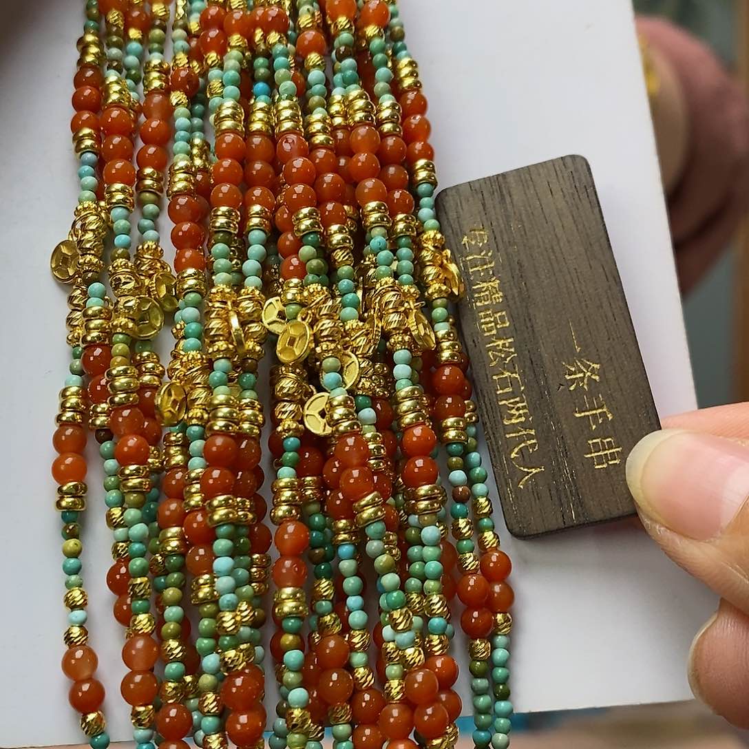 绿松石珠宝奇石银S925镶嵌