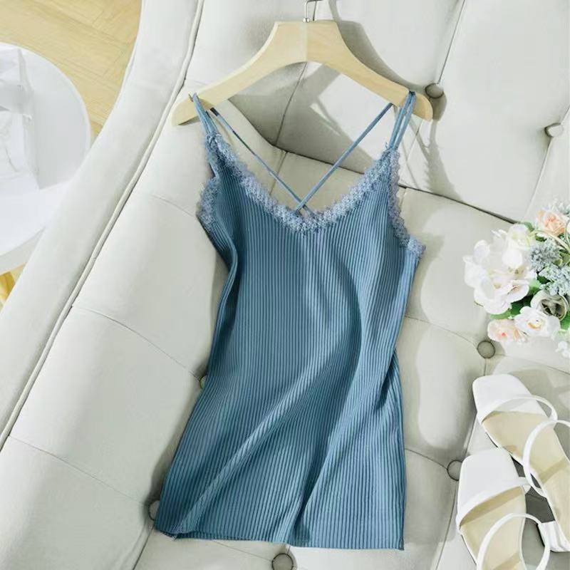 【幻彩SJ】NN1054-时尚女装设计感吊带背心收腰气质显瘦外穿