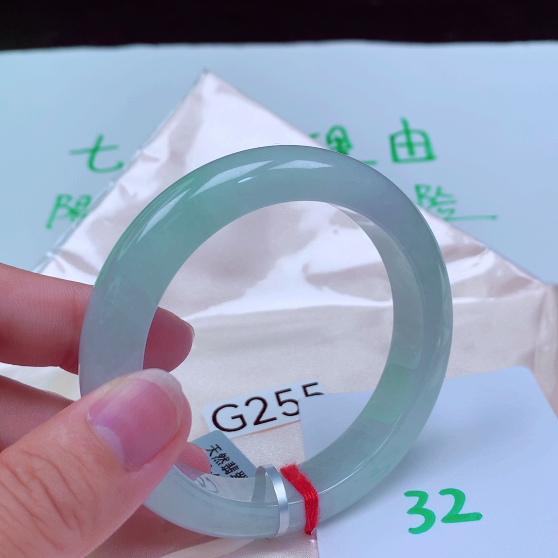 未镶嵌手镯翡翠缅甸天然A货翡翠手镯55.5
