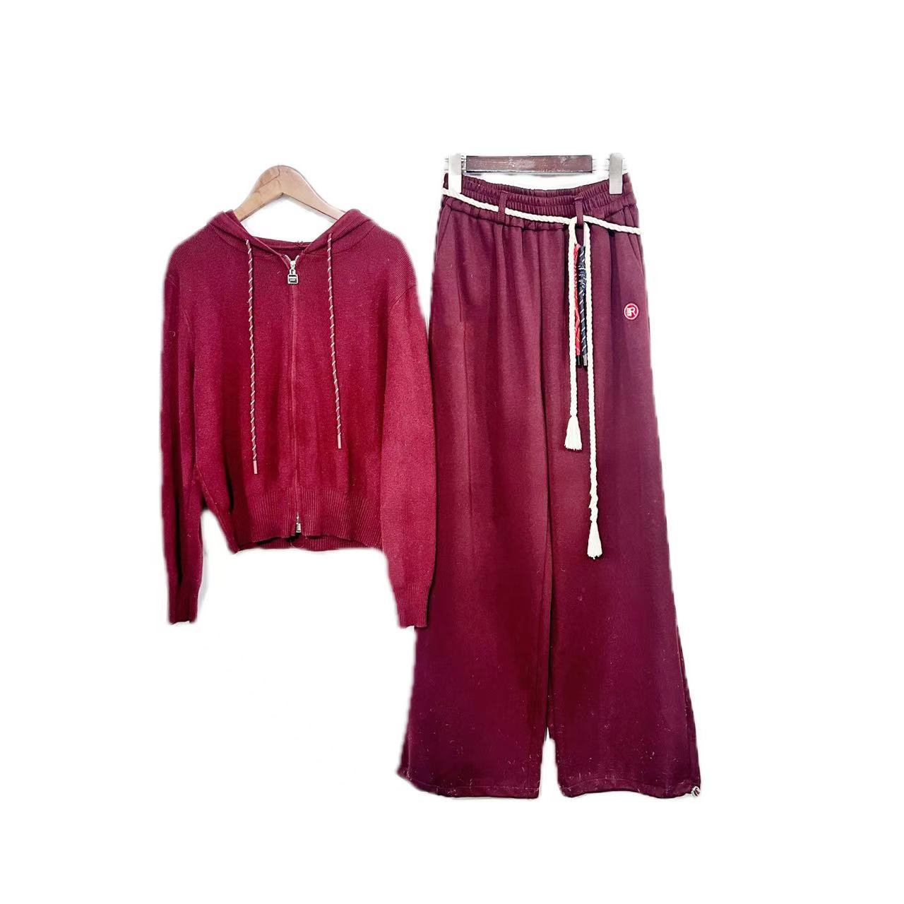 【毛衣套装】秋冬季新款长袖百搭套装休闲女装7516[IWE]J