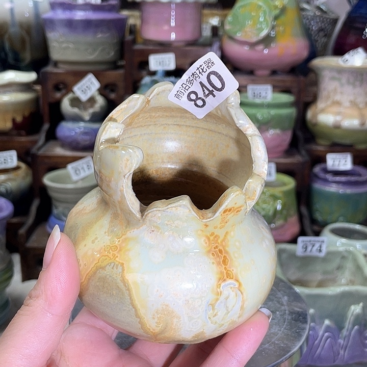 红陶内口径6高度11微瑕