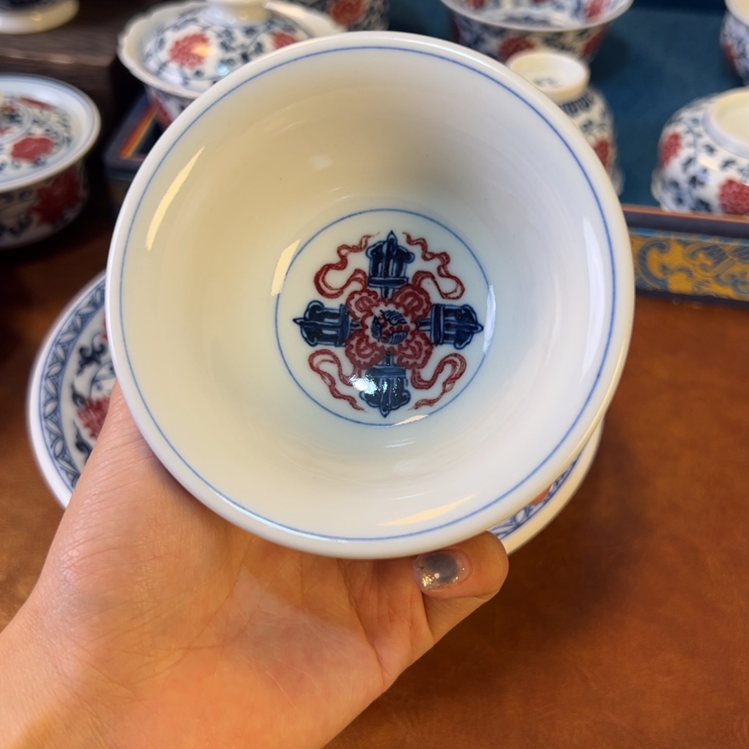 摆件景德镇陶瓷茶器百宝箱