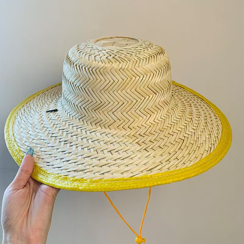竹编遮阳透气大檐防晒帽农用采茶钓鱼防晒帽子