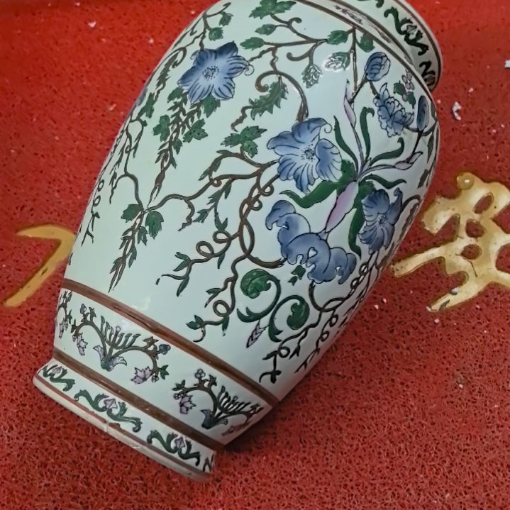无铅玻璃自*瓷器花盆一个包邮