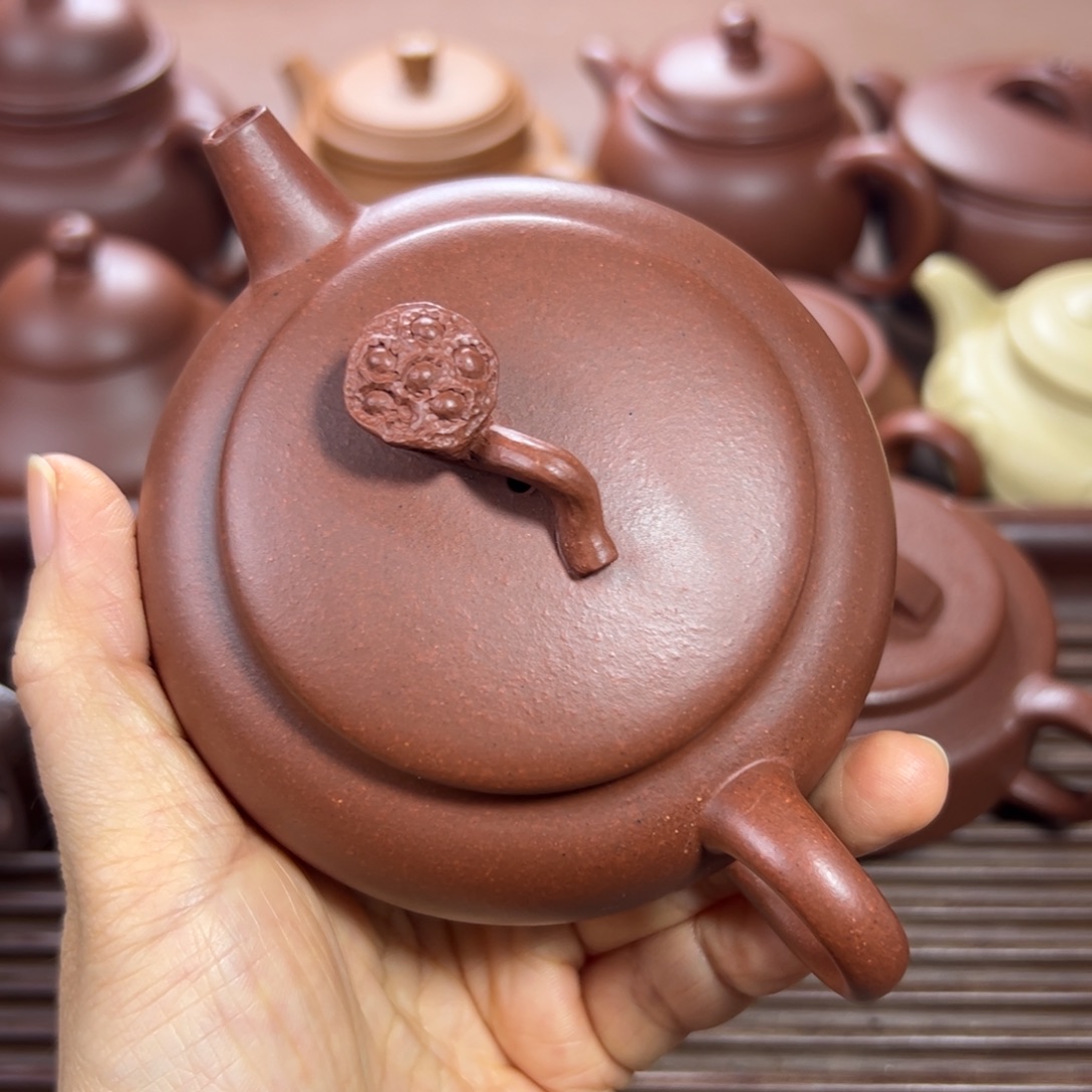 茶壶紫泥红皮龙 莲说壶 160cc