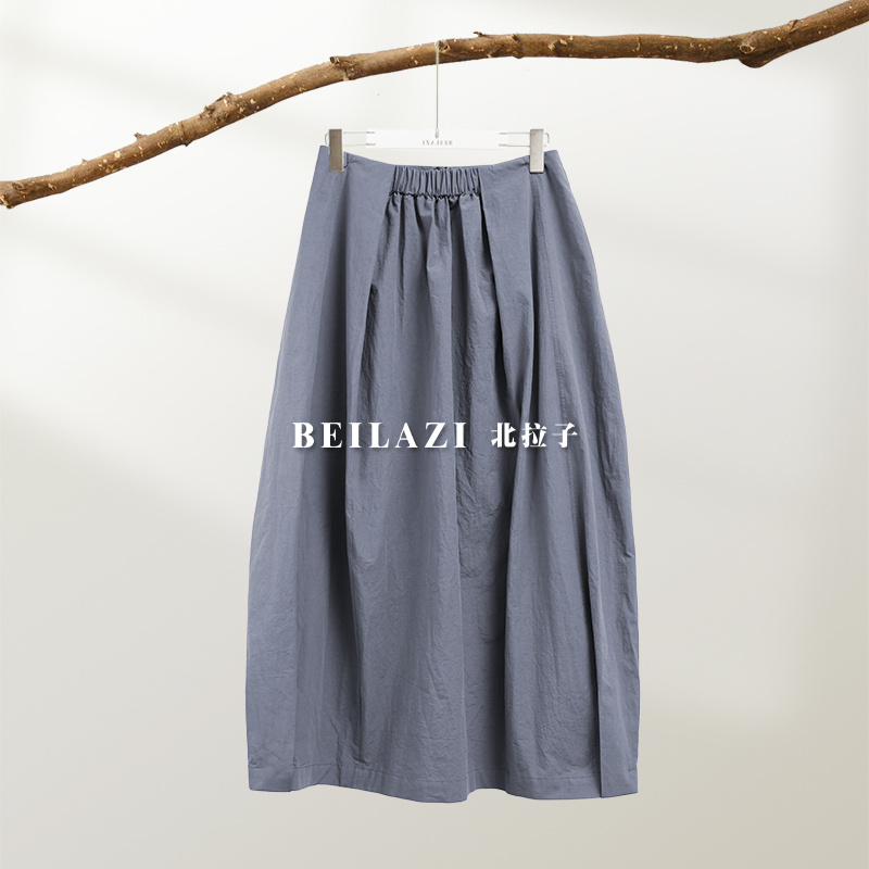 北拉子丨素色天光丨汉麻+精梳长绒棉时尚半裙BDC2BB108
